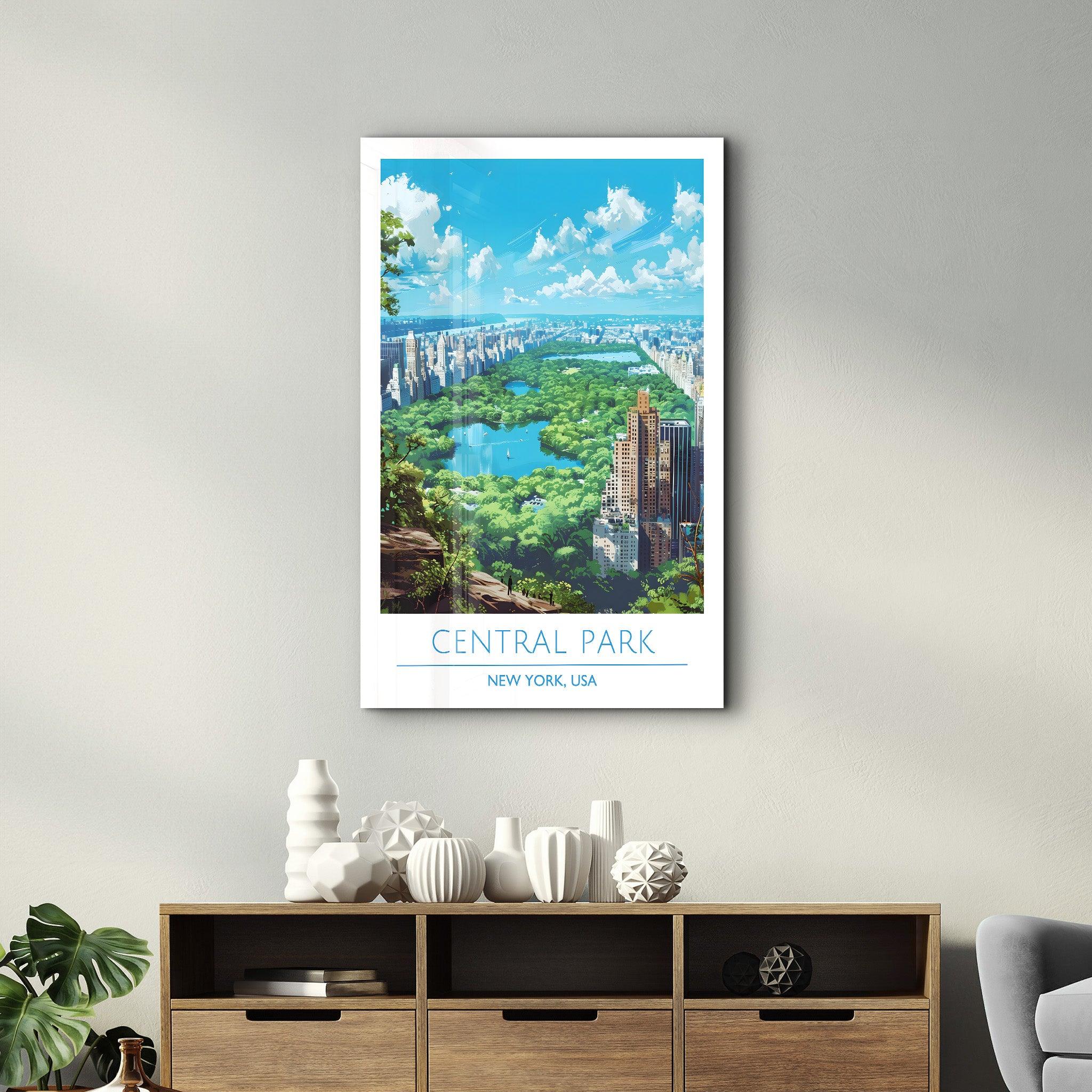 Central Park 3-New York USA-Travel Posters | Glass Wall Art - Artdesigna