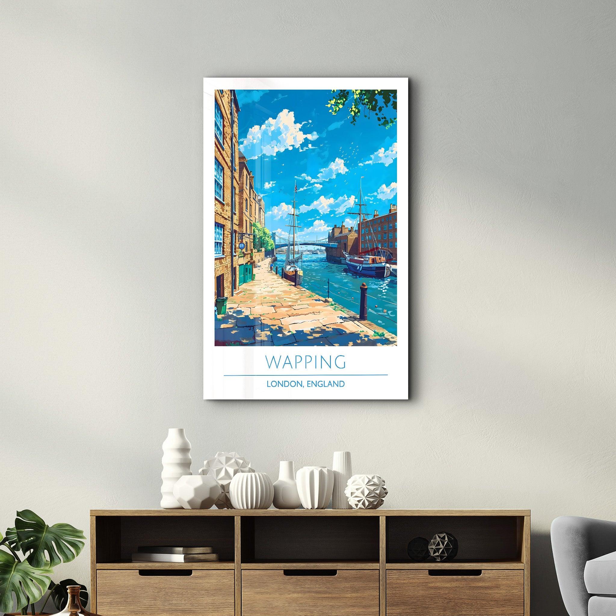 Wapping-London England-Travel Posters | Glass Wall Art - Artdesigna