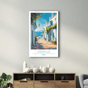 Marbella Spain-Travel Posters | Glass Wall Art - Artdesigna