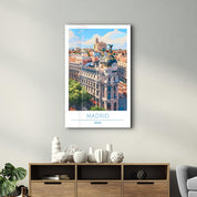 Madrid Spain-Travel Posters | Glass Wall Art - Artdesigna