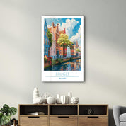 Bruges Belgium-Travel Posters | Glass Wall Art - Artdesigna