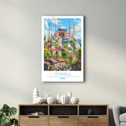 Istanbul Turkey 3-Travel Posters | Glass Wall Art - Artdesigna