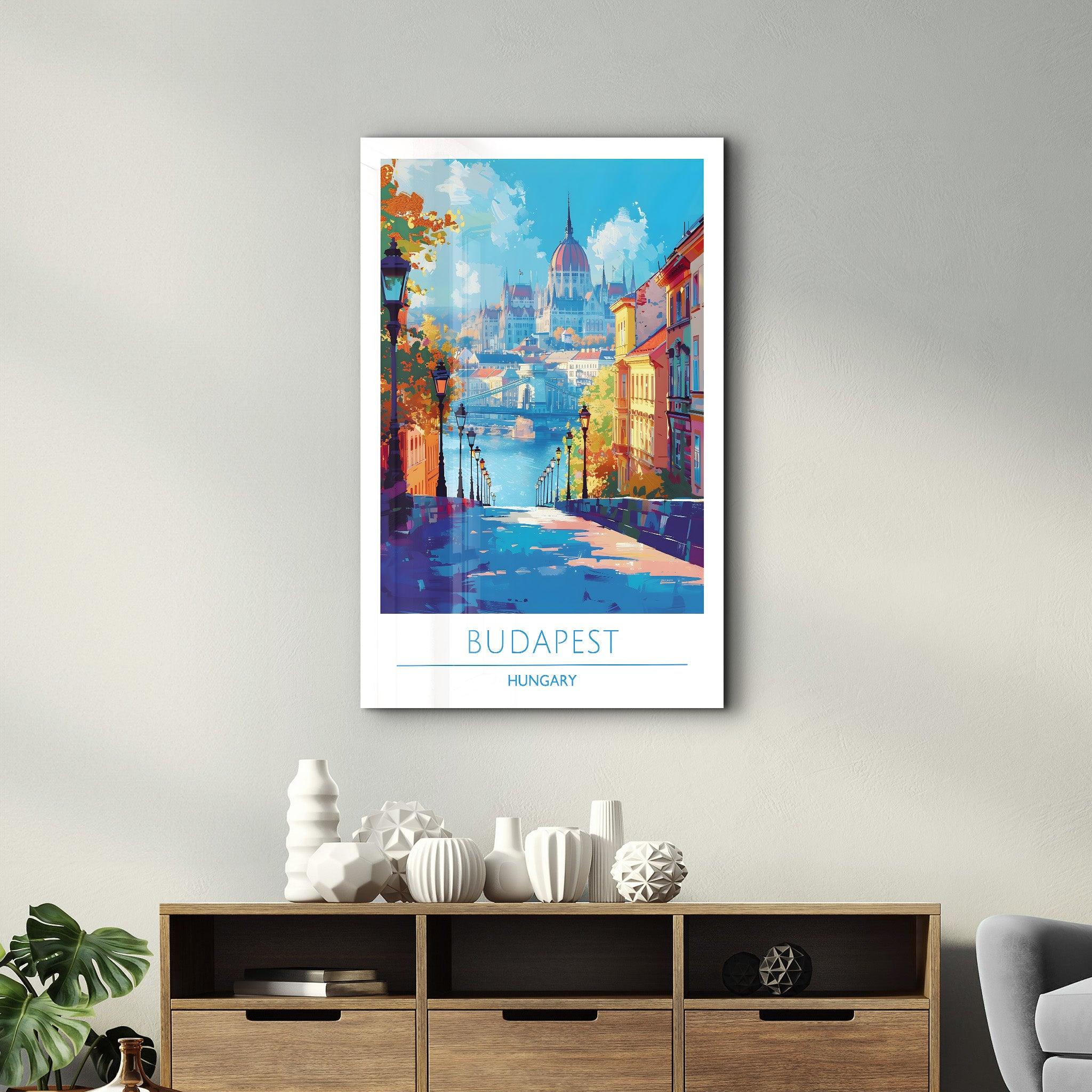 Budapest Hungary 2-Travel Posters | Glass Wall Art - Artdesigna