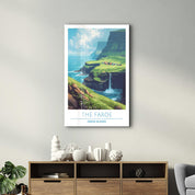 The Faroe Faroe Islands-Travel Posters | Glass Wall Art - Artdesigna