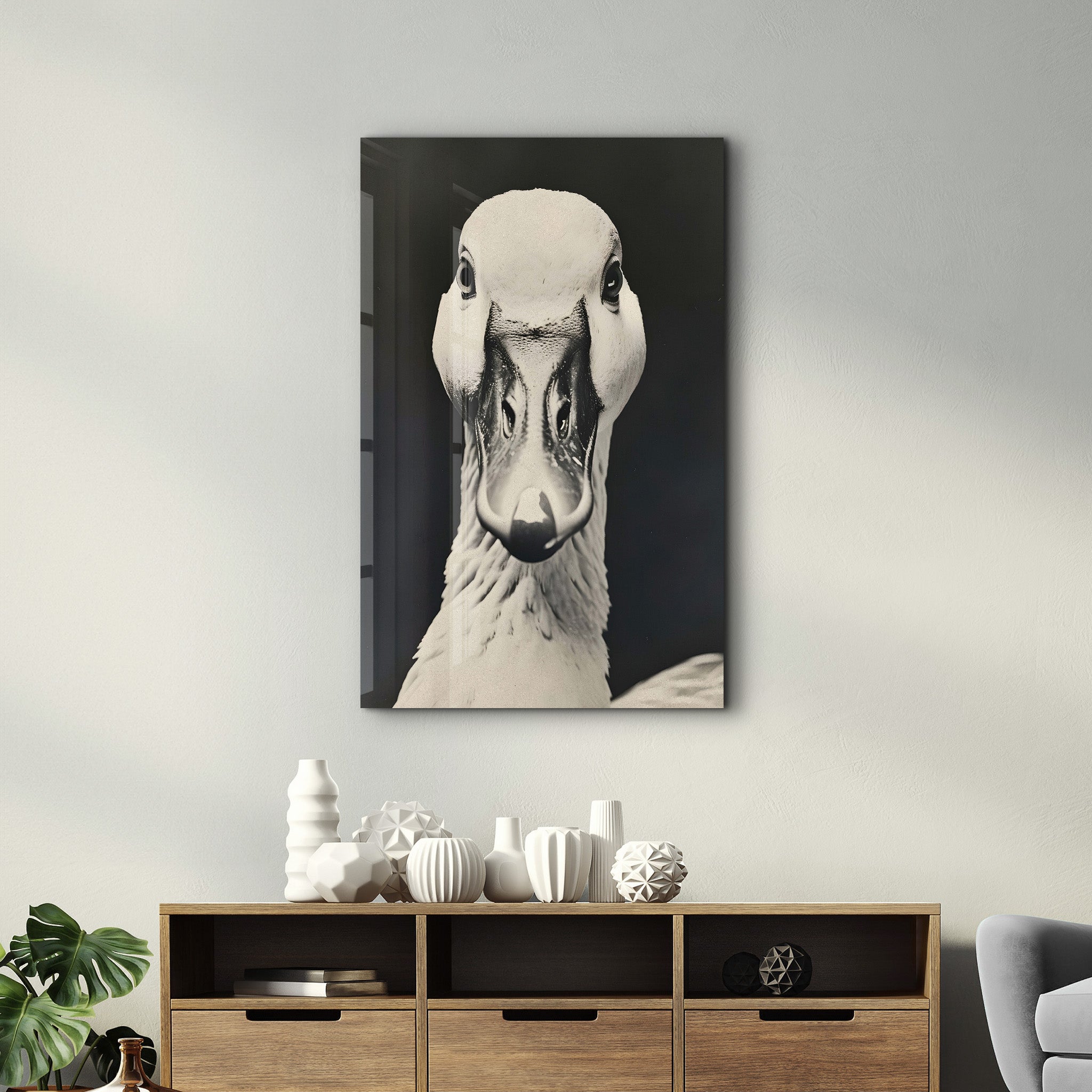 What are you looking at? - Glass Wall Art - Artdesigna