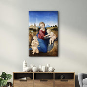 Raphael's Madonna and Child with the Infant Saint John (1508) | Glass Wall Art - Artdesigna