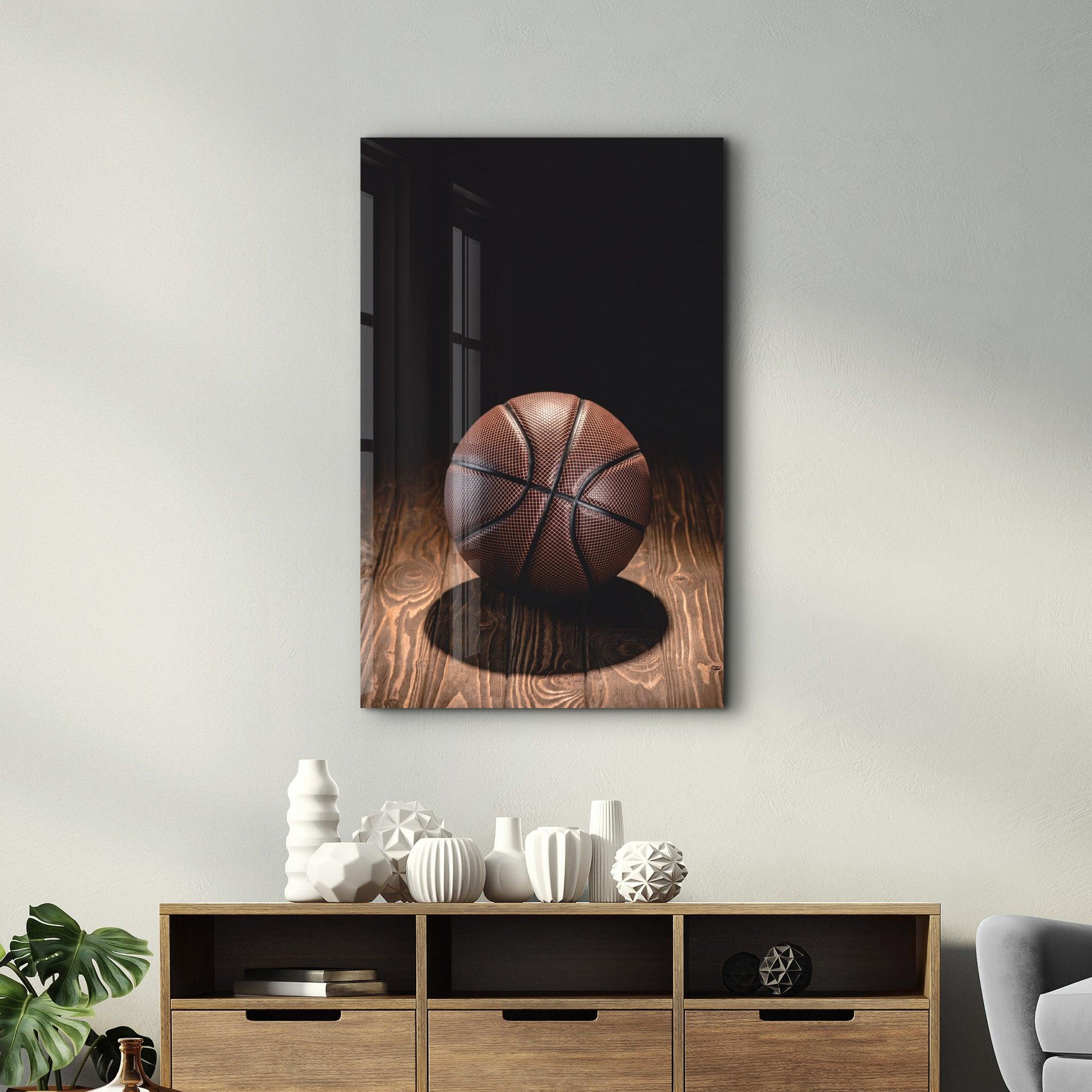 Basketball | Glass Wall Art - Artdesigna