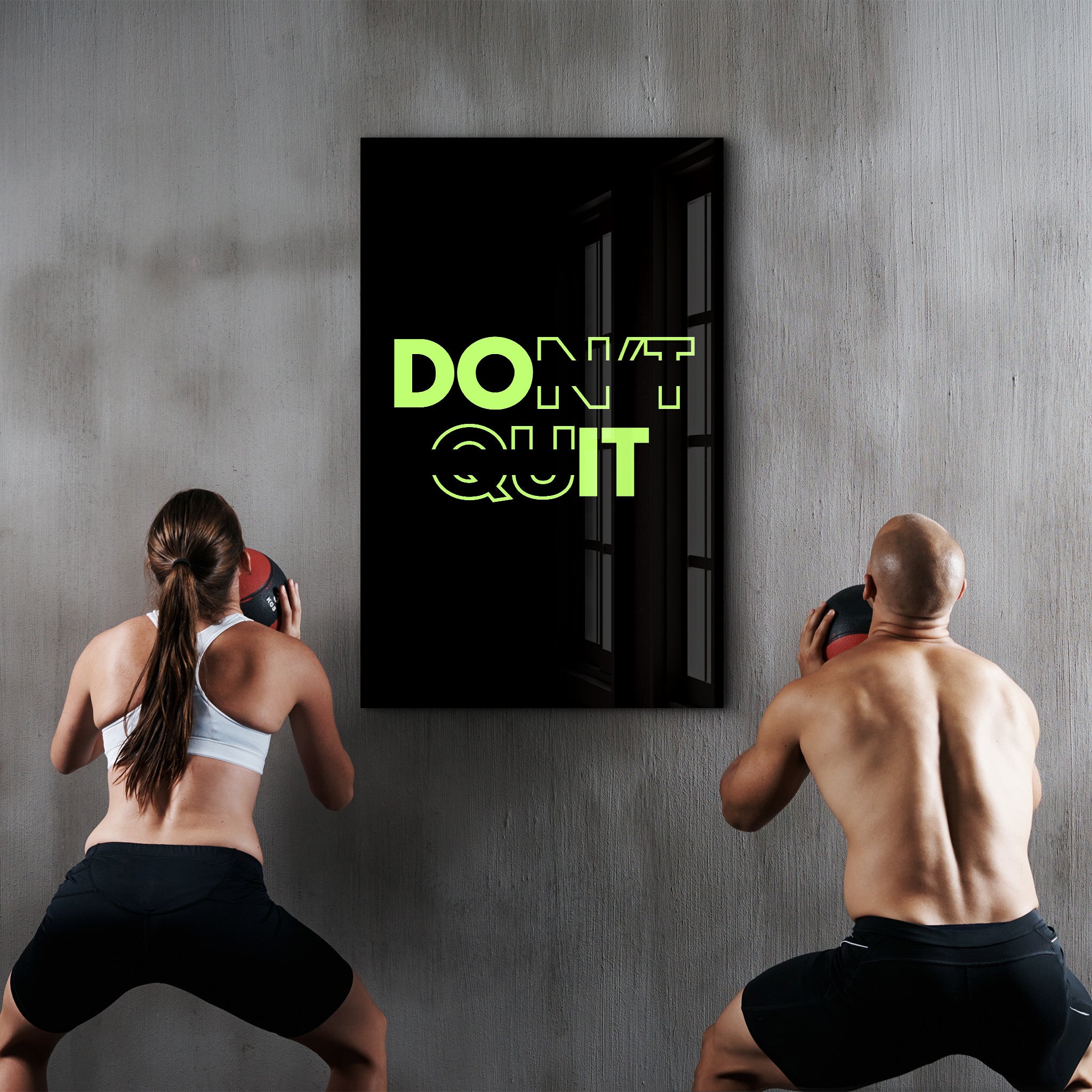 Don't Quit and Do It V2 | Motivational Glass Wall Art - Artdesigna