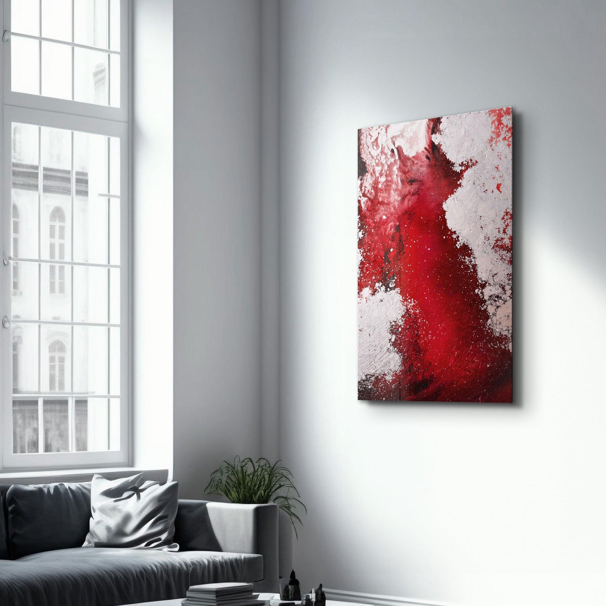 Bird's Eye In Red V3 | Glass Wall Art - Artdesigna