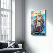 Galleon | Glass Wall Art - Artdesigna