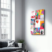 Eclectic Modern Collage-1 - Glass Wall Art - Artdesigna