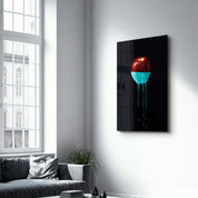 Abstract Apple | Glass Wall Art - Artdesigna