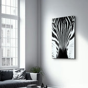 Zebra V2 | Glass Wall Art - Artdesigna