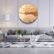 ・"Travertine Stone - Original"・Rounded Glass Wall Art - ArtDesigna Glass Printing Wall Art