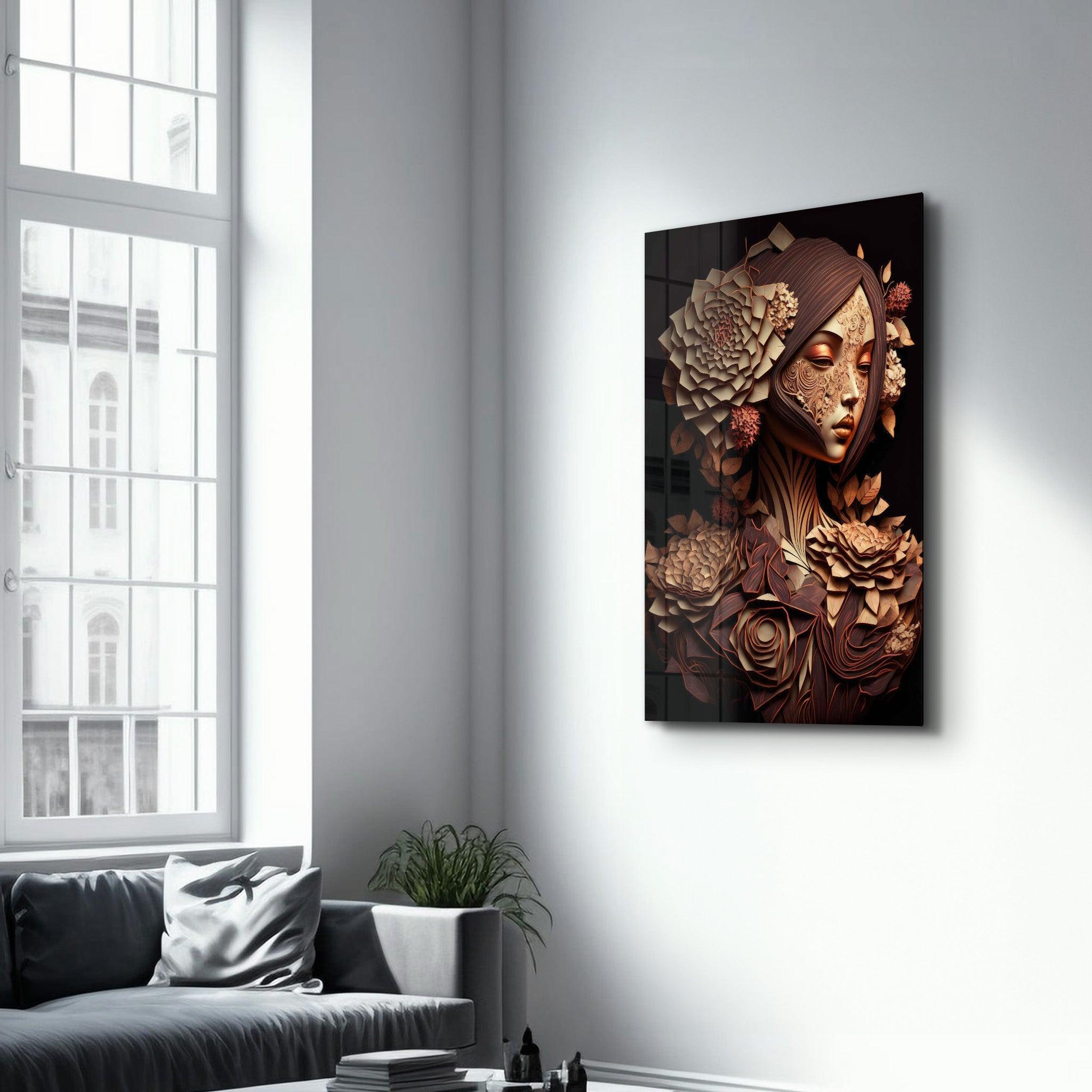 Queen of Nature V2 | Secret World Collection Glass Wall Art - Artdesigna