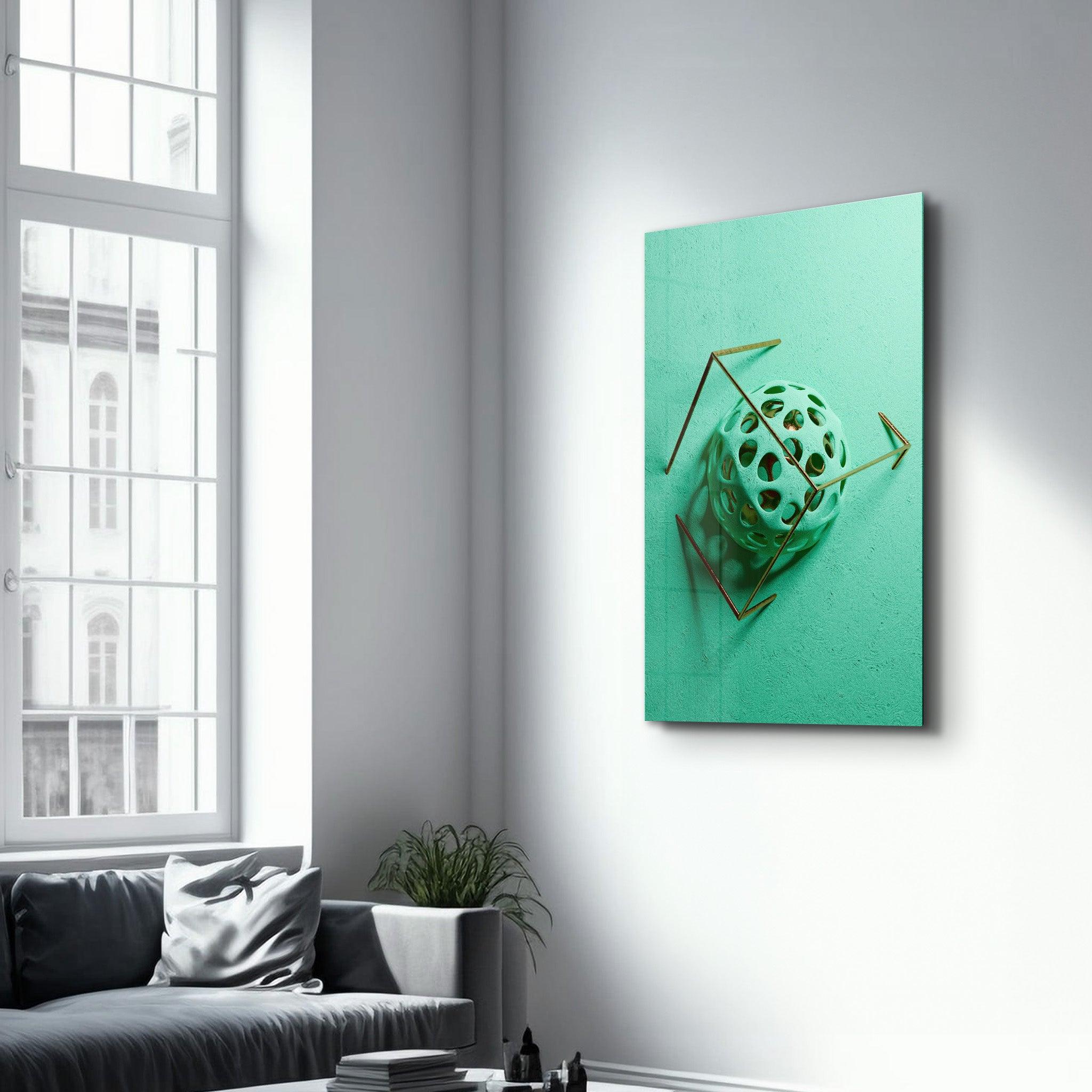 Moon in Cage 2 | Designers Collection Glass Wall Art - Artdesigna