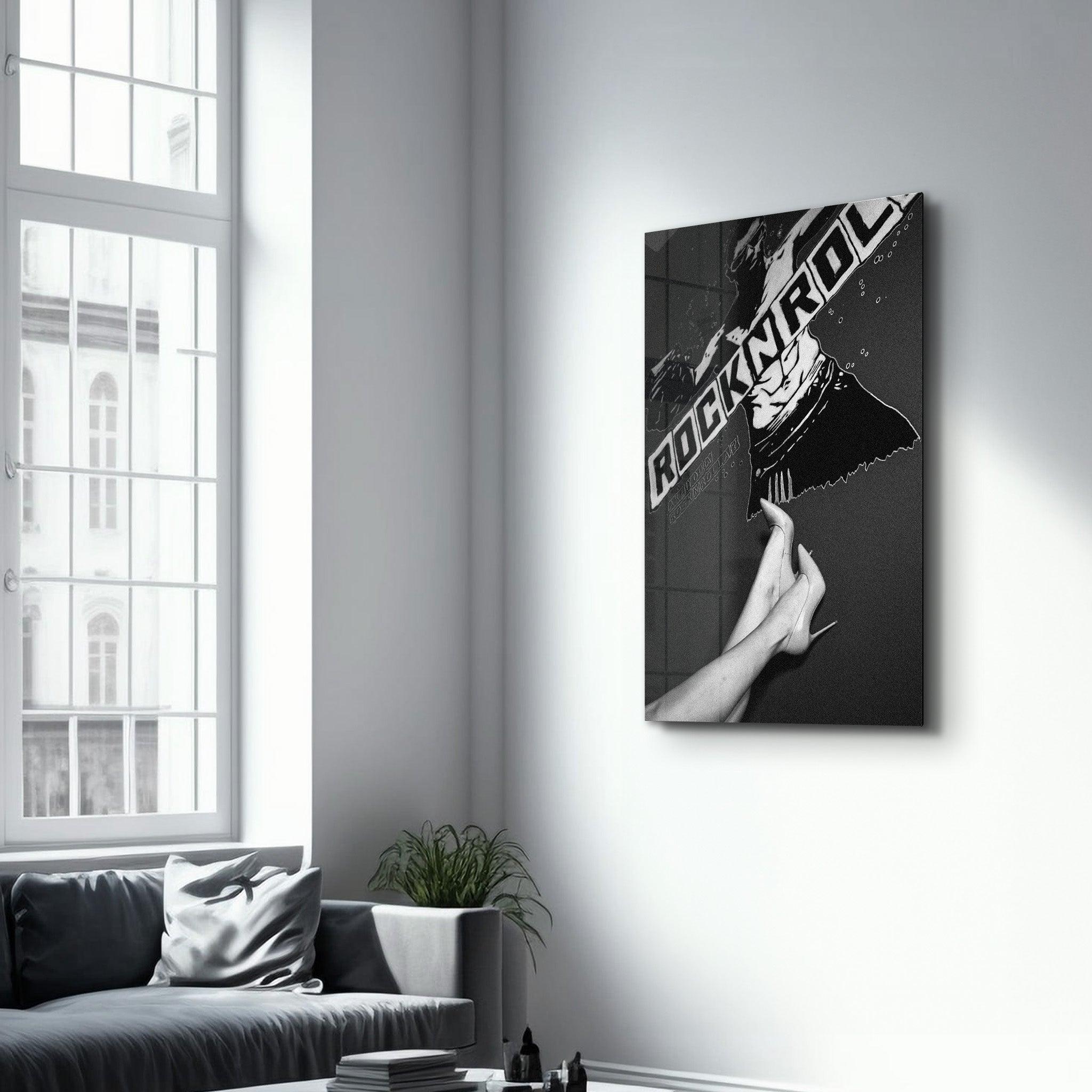 Rock n Roll | Designer's Collection Glass Wall Art - Artdesigna