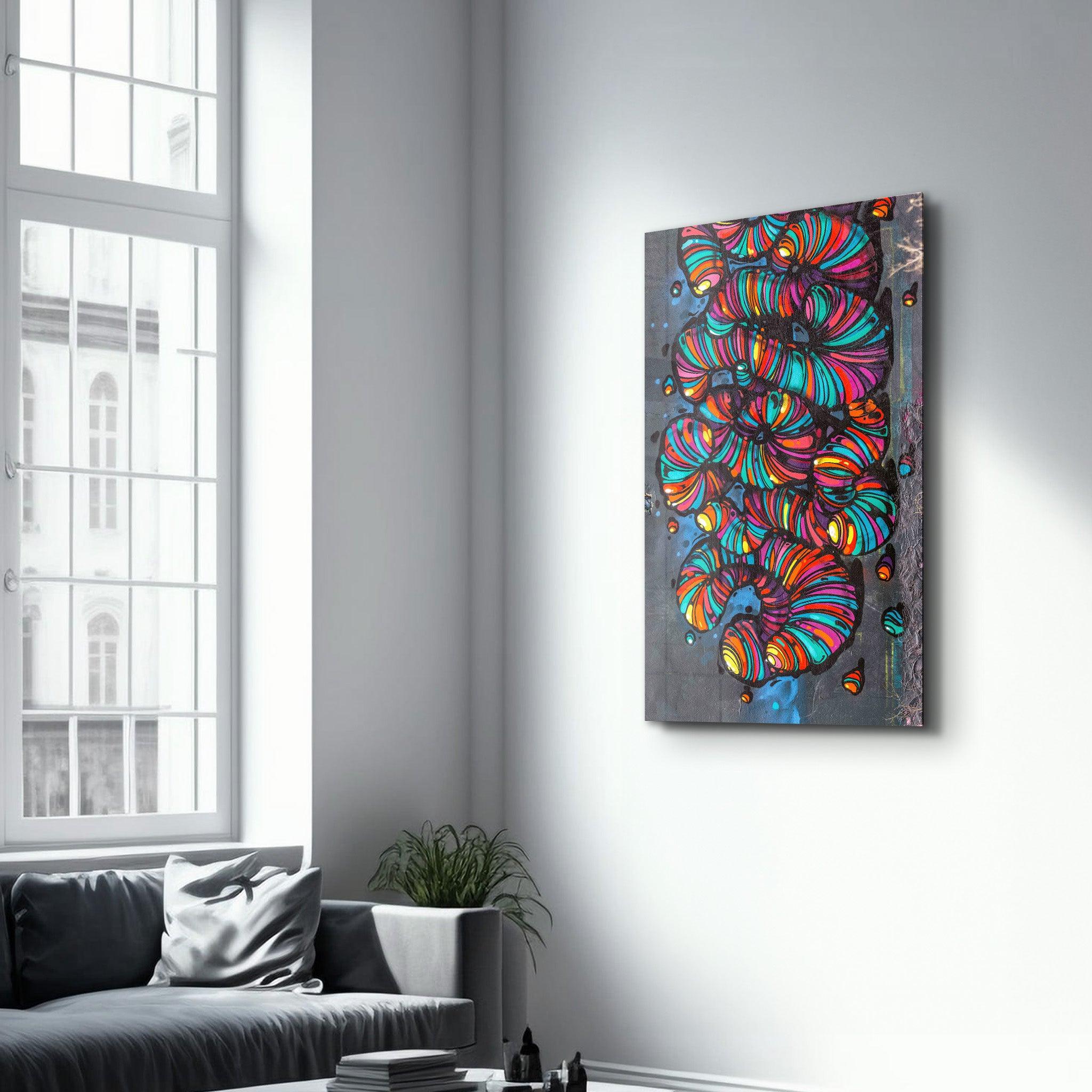 Eyes Abstract | Designer's Collection Glass Wall Art - Artdesigna