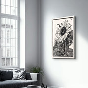 Sunflower 1919 by Julie de Graag | Gallery Print Collection Glass Wall Art - Artdesigna