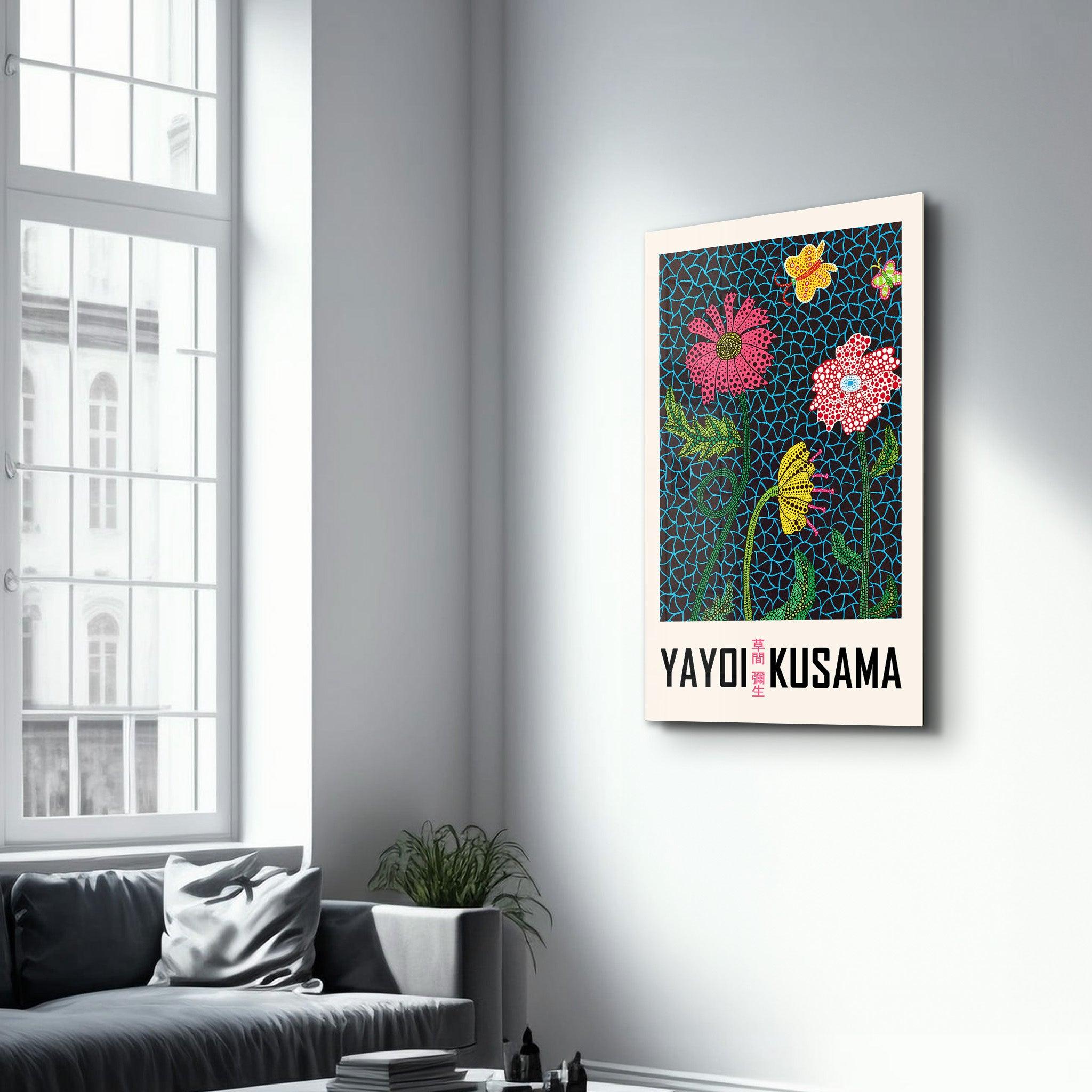 Yayoi Kusama | Gallery Print Collection Glass Wall Art - Artdesigna