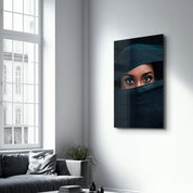 Eyes Under Cover | Designer's Collection Glass Wall Art - Artdesigna