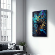 Blue Side | Secret World Collection Glass Wall Art - Artdesigna