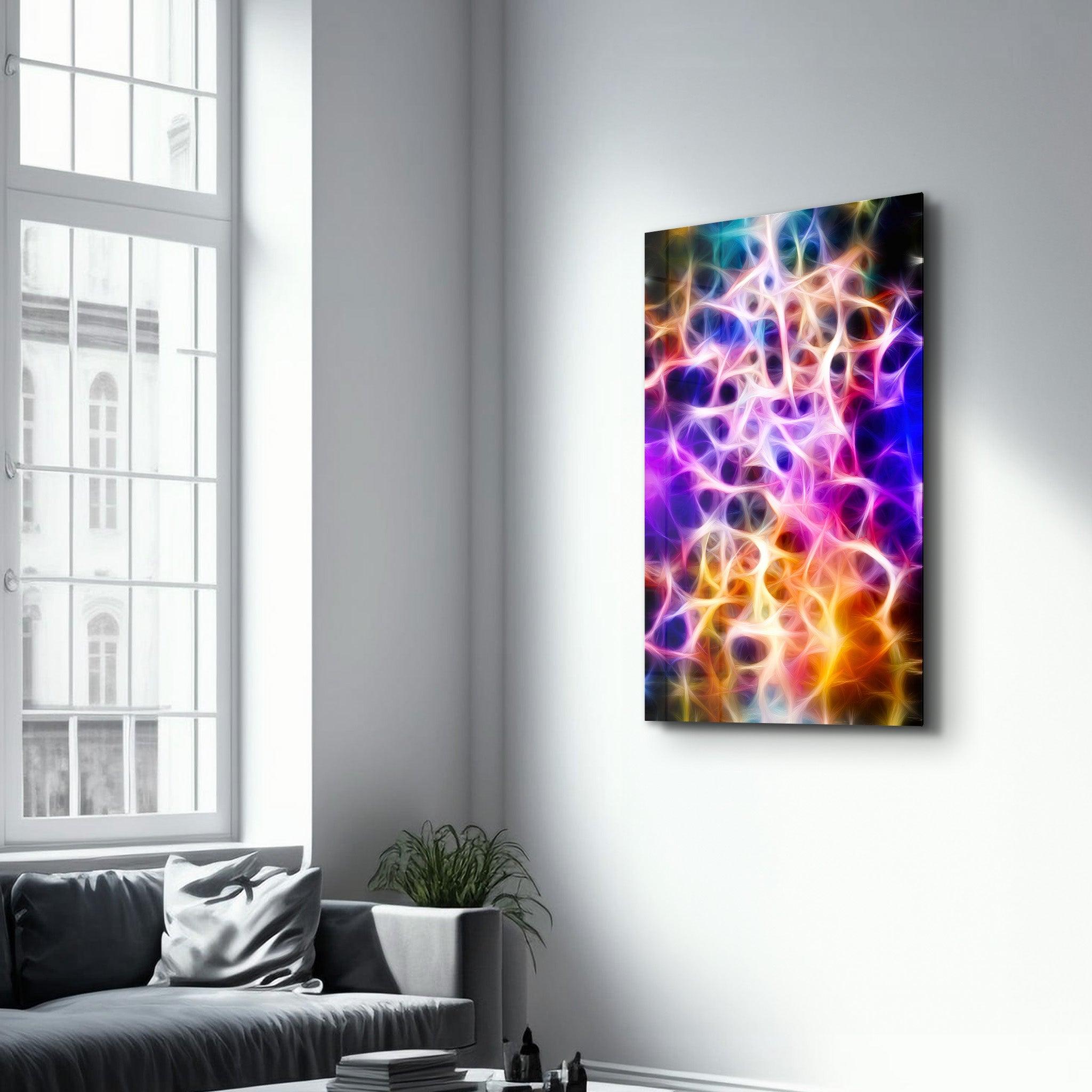 Light Waves 2 | Glass Wall Art - Artdesigna