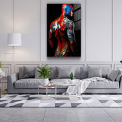 Tattooed Body 4 | Designers Collection Glass Wall Art - Artdesigna