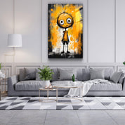 Still Happy to See You | Designers Collection Glass Wall Art - Artdesigna