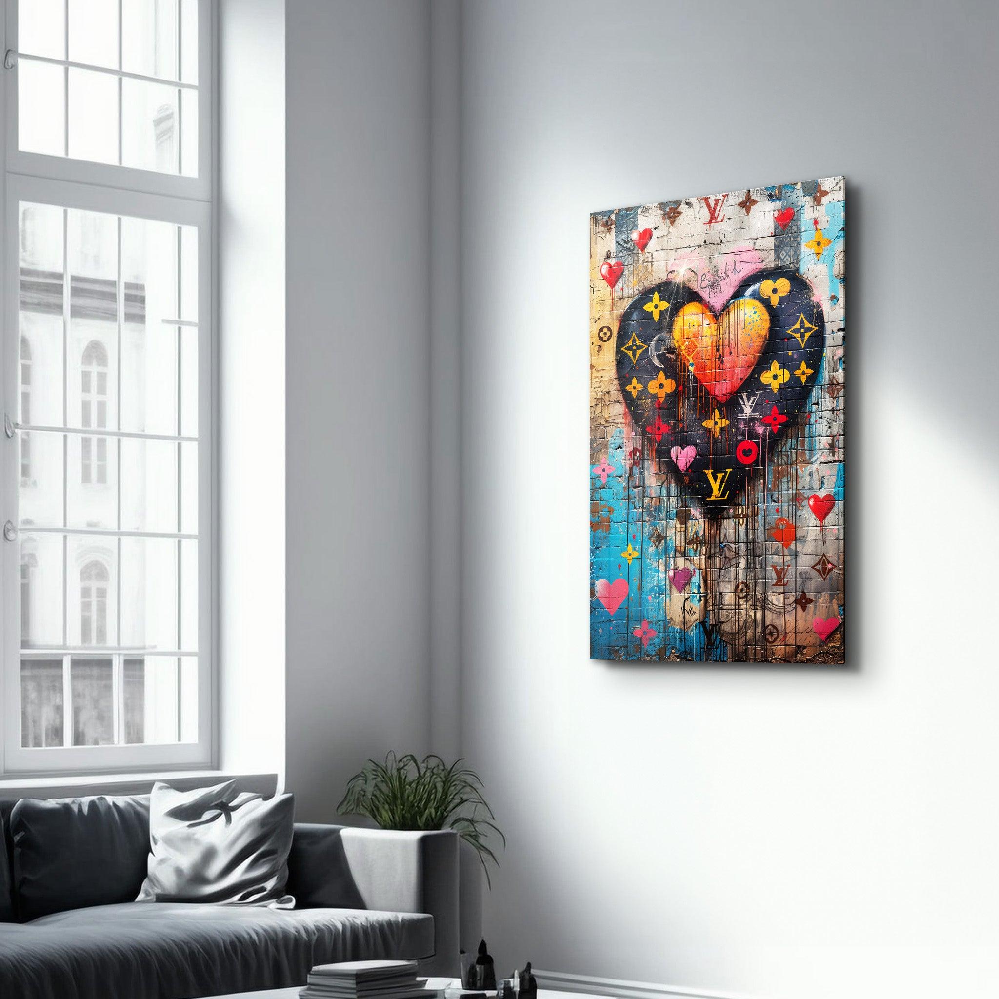 Heart on the Wall | Glass Wall Art - Artdesigna