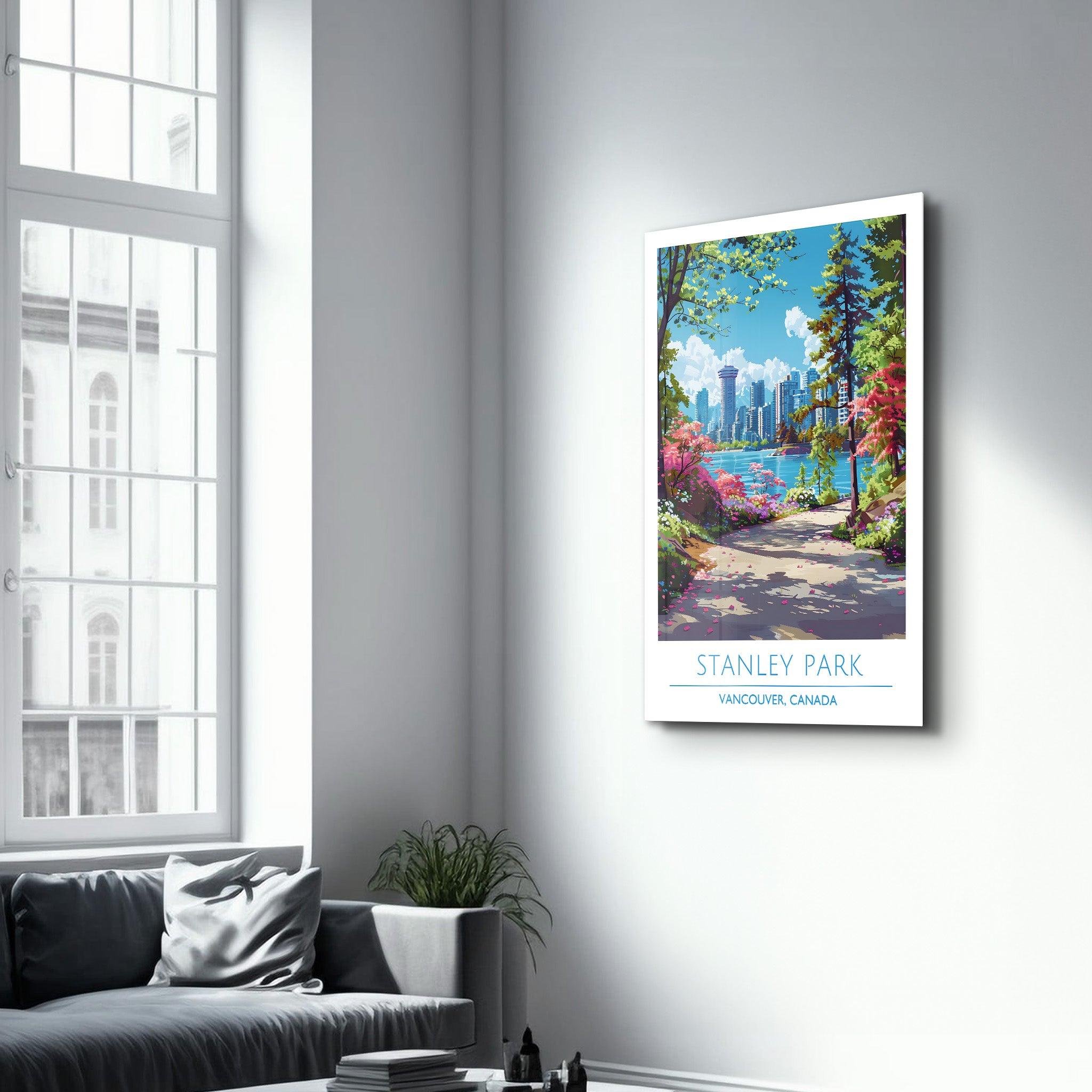 Stanley Park-Vancouver Canada-Travel Posters | Glass Wall Art - Artdesigna