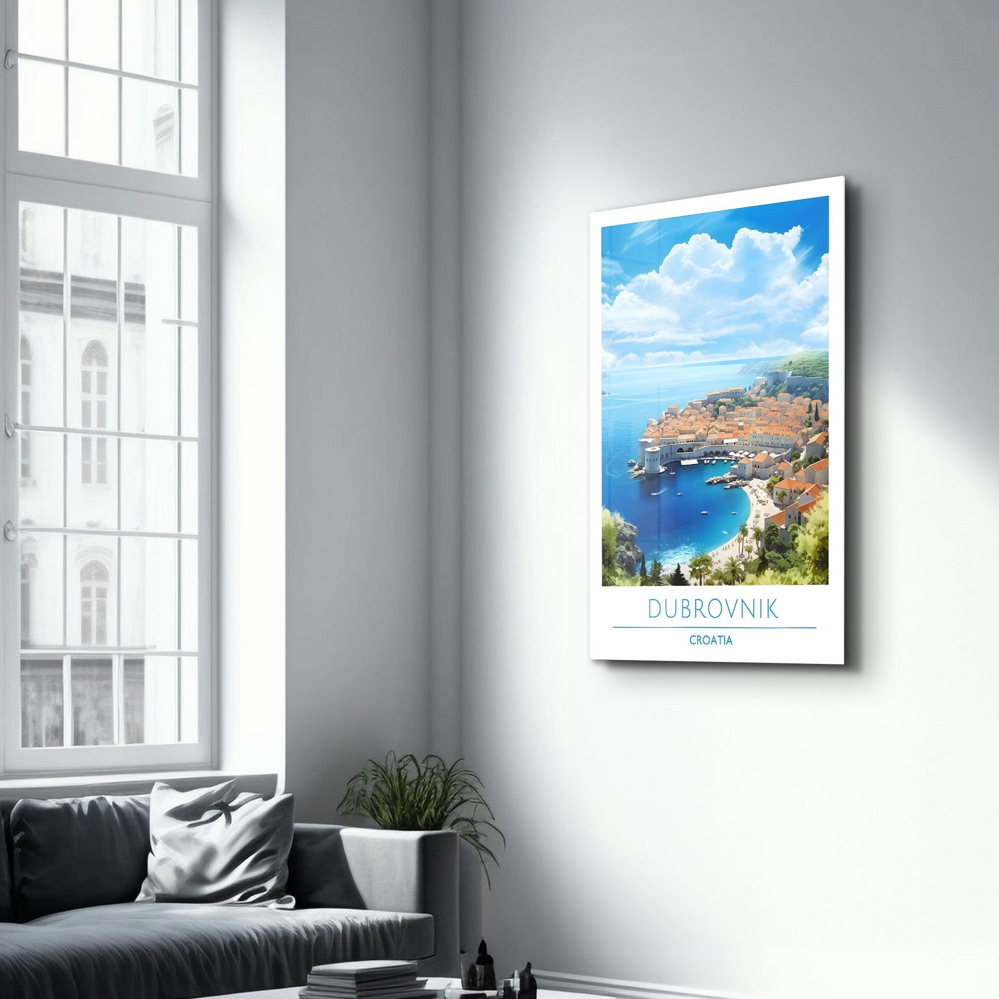 Dubrovnik Croatia 1-Travel Posters | Glass Wall Art - Artdesigna