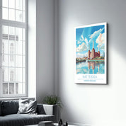 Battersea-London England-Travel Posters | Glass Wall Art - Artdesigna