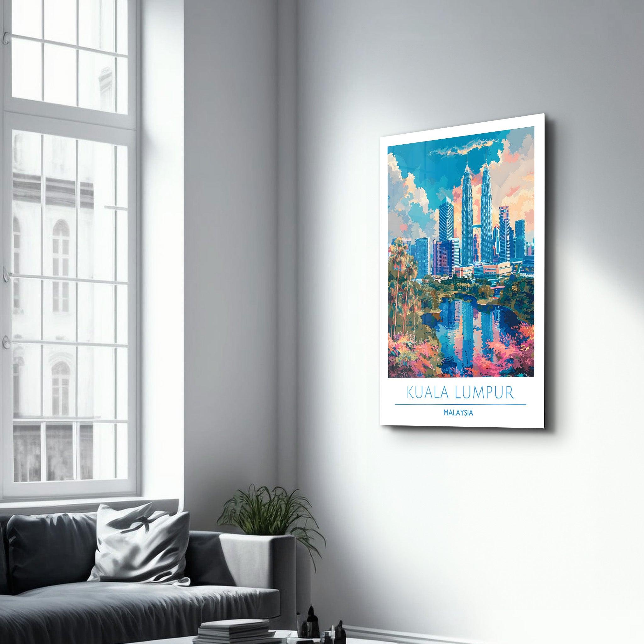 Kuala Lumpur Malaysia-Travel Posters | Glass Wall Art - Artdesigna