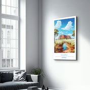 Uluru Australia-Travel Posters | Glass Wall Art - Artdesigna