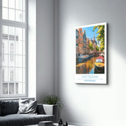 Amsterdam The Netherland 1-Travel Posters | Glass Wall Art - Artdesigna