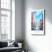 New York USA 2-Travel Posters | Glass Wall Art - Artdesigna