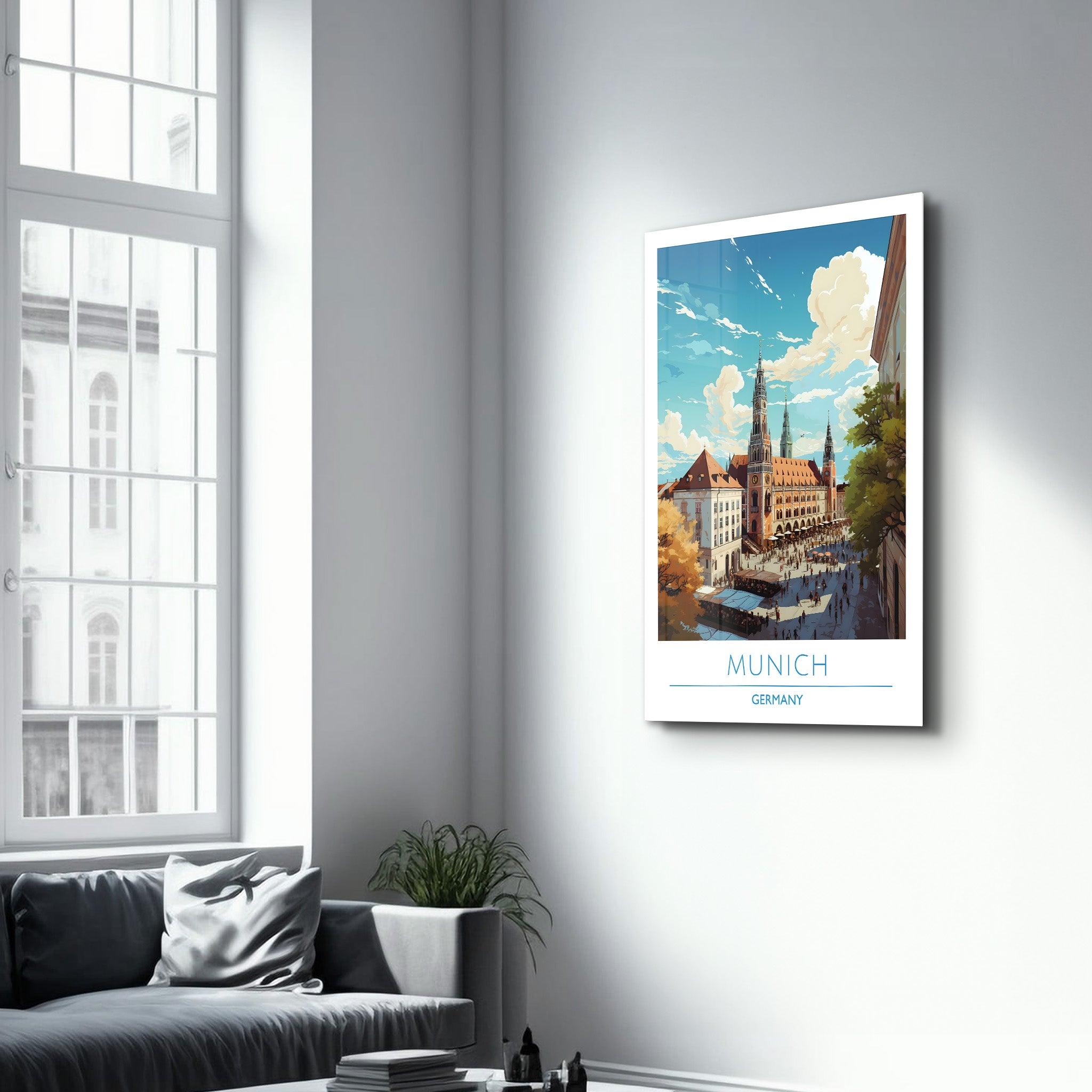 Munich Germany-Travel Posters | Glass Wall Art - Artdesigna