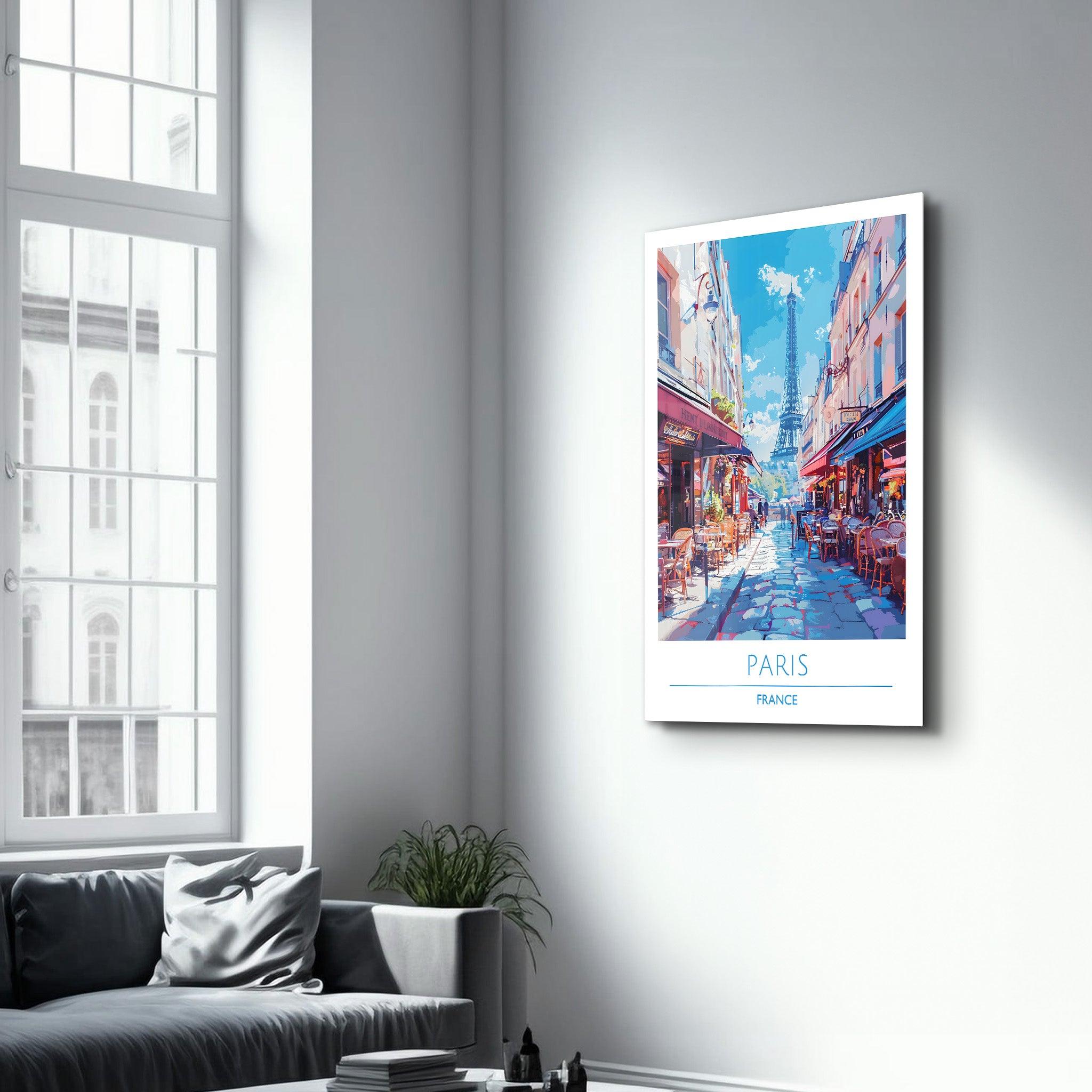 Paris France 2-Travel Posters | Glass Wall Art - Artdesigna