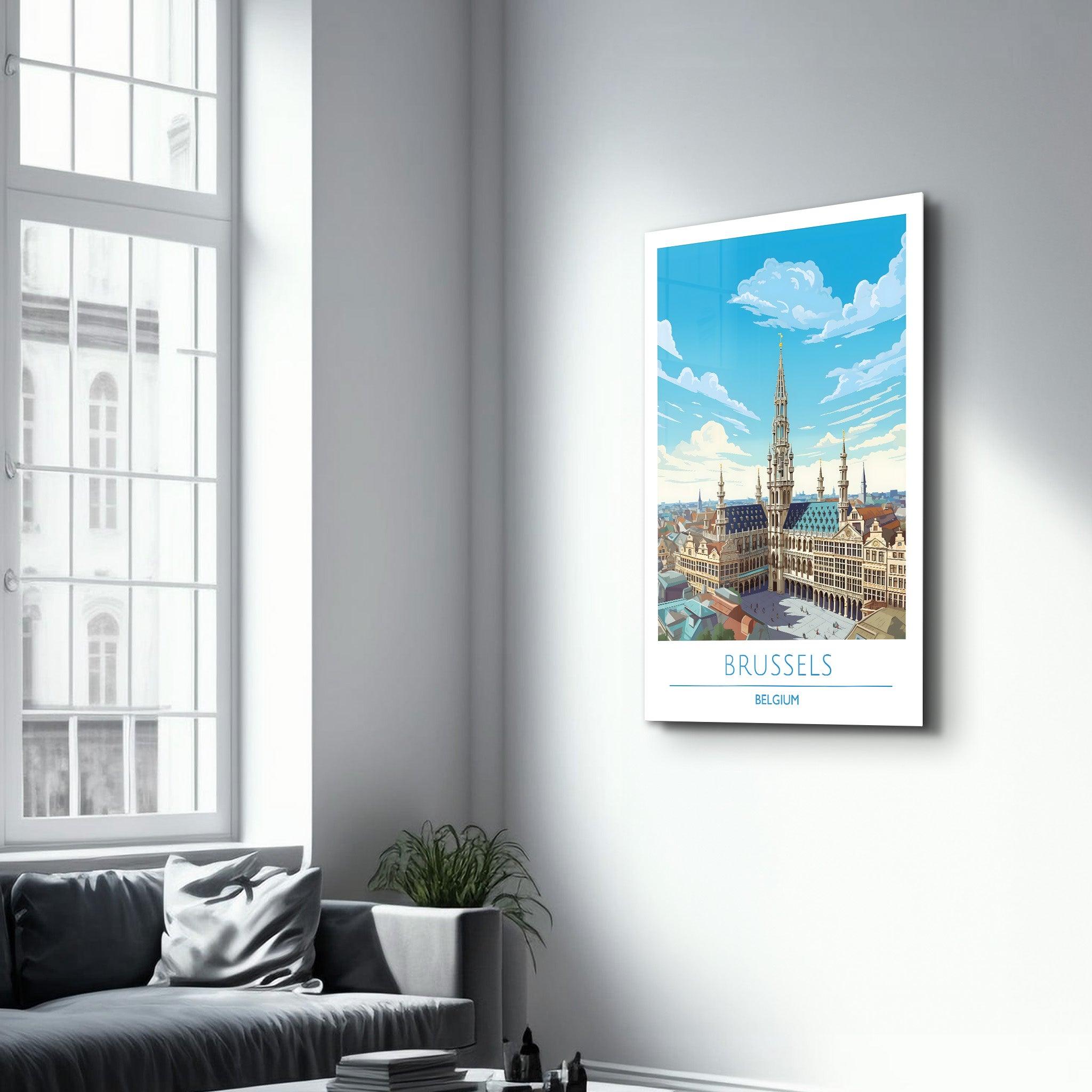 Brussels Belgium 1-Travel Posters | Glass Wall Art - Artdesigna