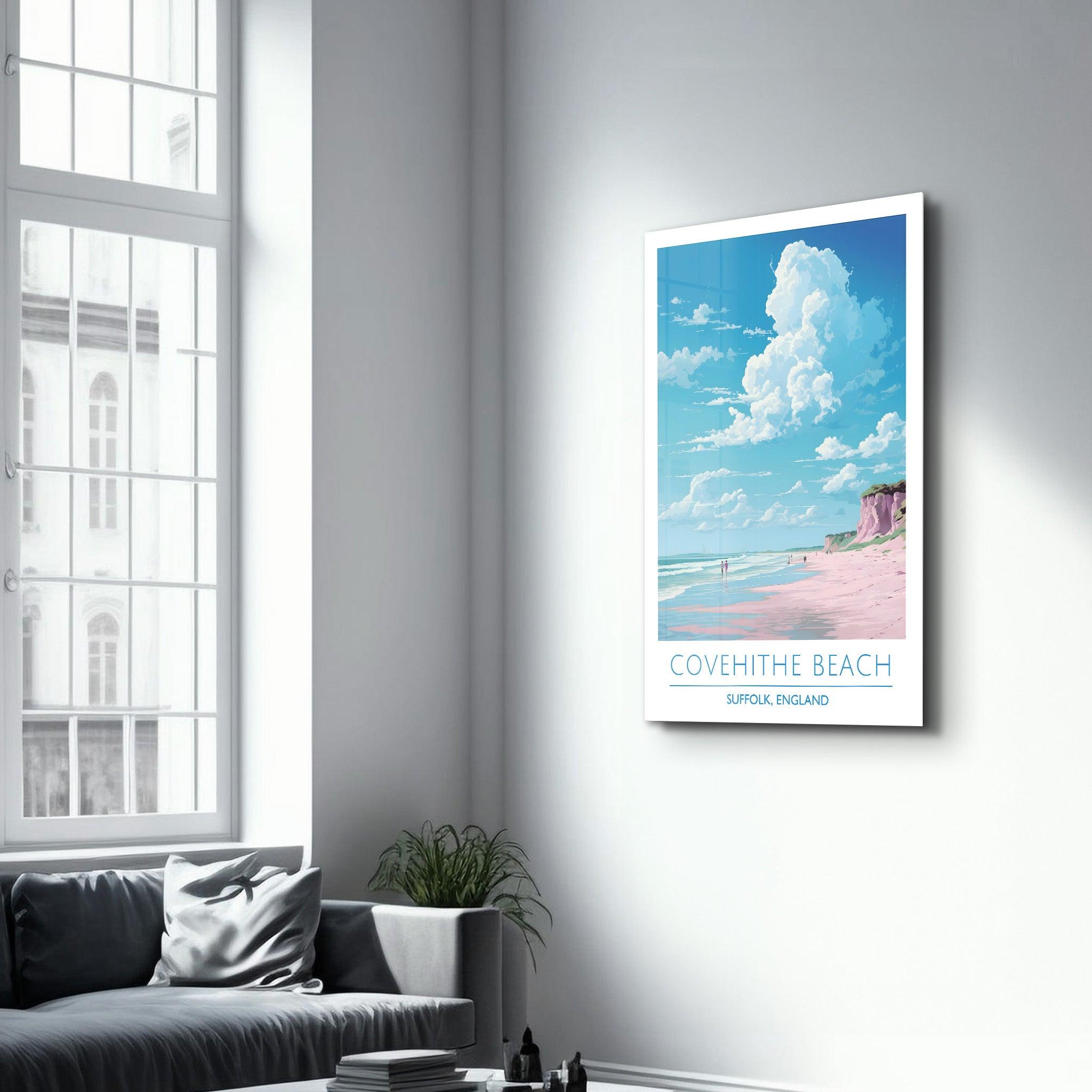 Covehithe Beach-Suffolk England-Travel Posters | Glass Wall Art - Artdesigna