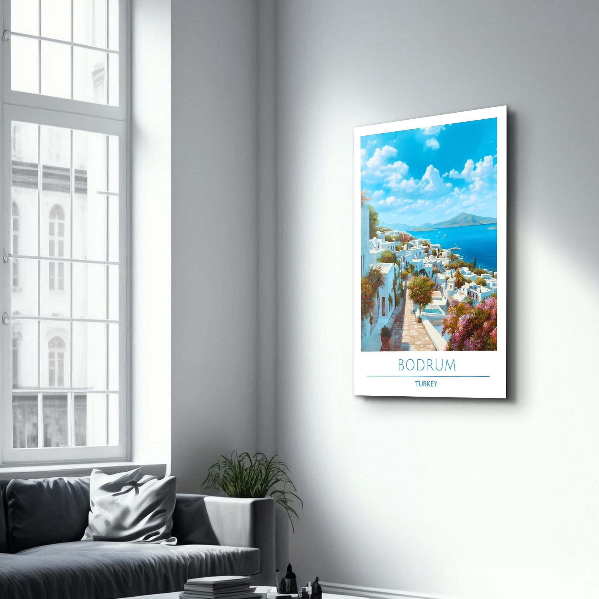 Bodrum Turkey-Travel Posters | Glass Wall Art - Artdesigna