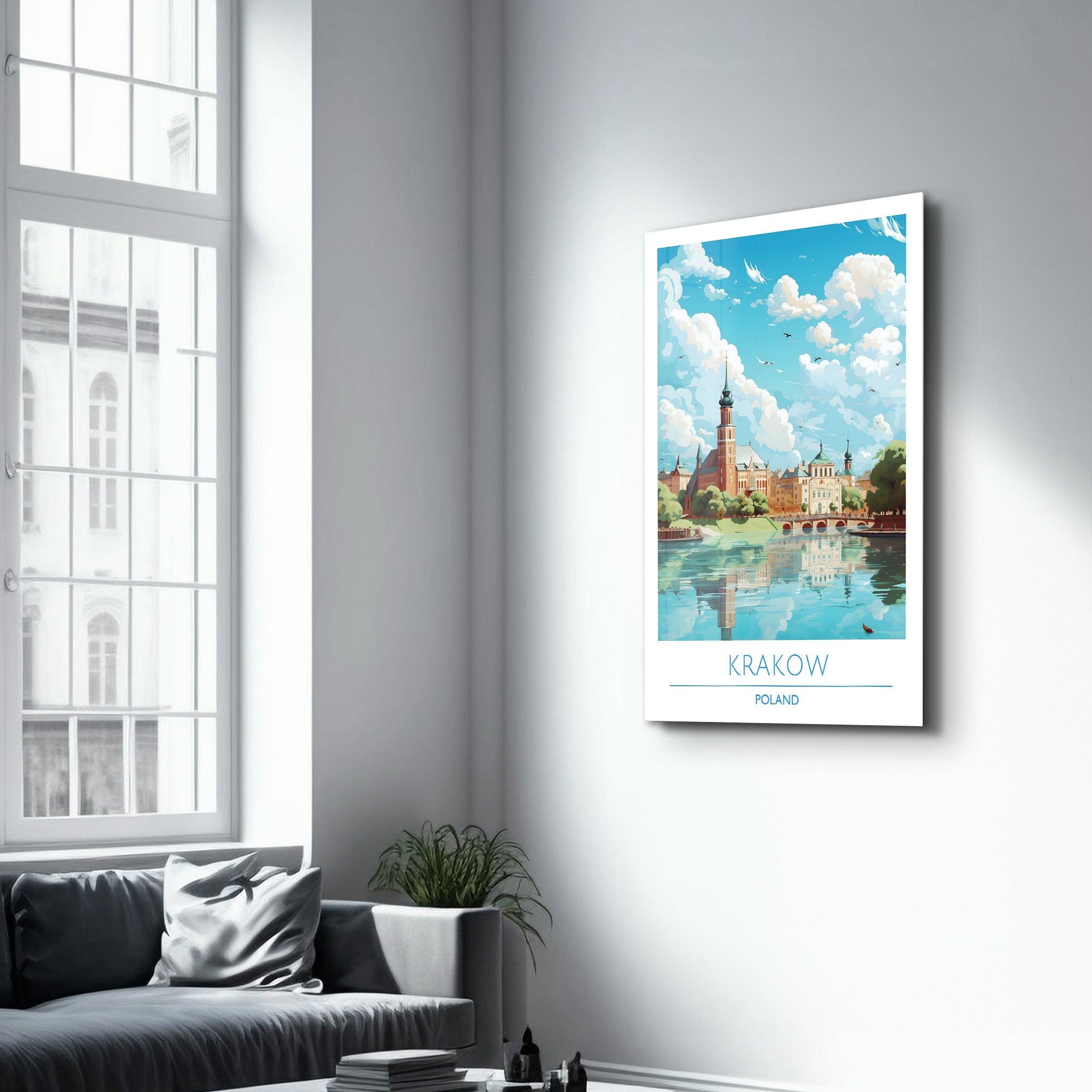 Krakow Poland-Travel Posters | Glass Wall Art - Artdesigna