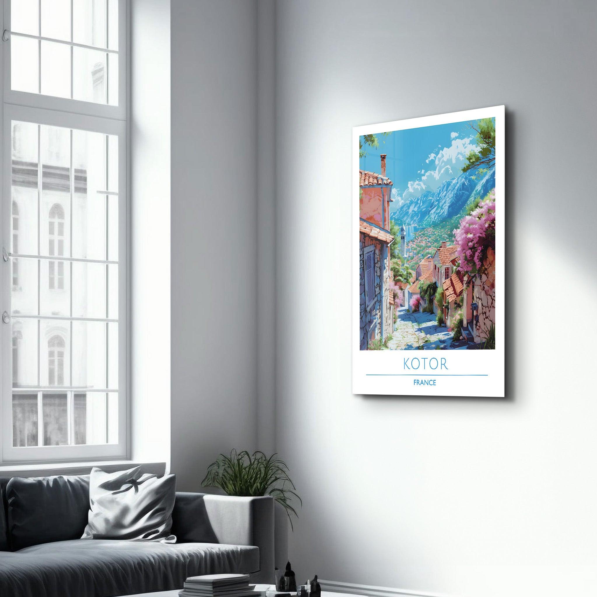 Kotor France-Travel Posters | Glass Wall Art - Artdesigna