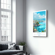 Corfu Greece-Travel Posters | Glass Wall Art - Artdesigna