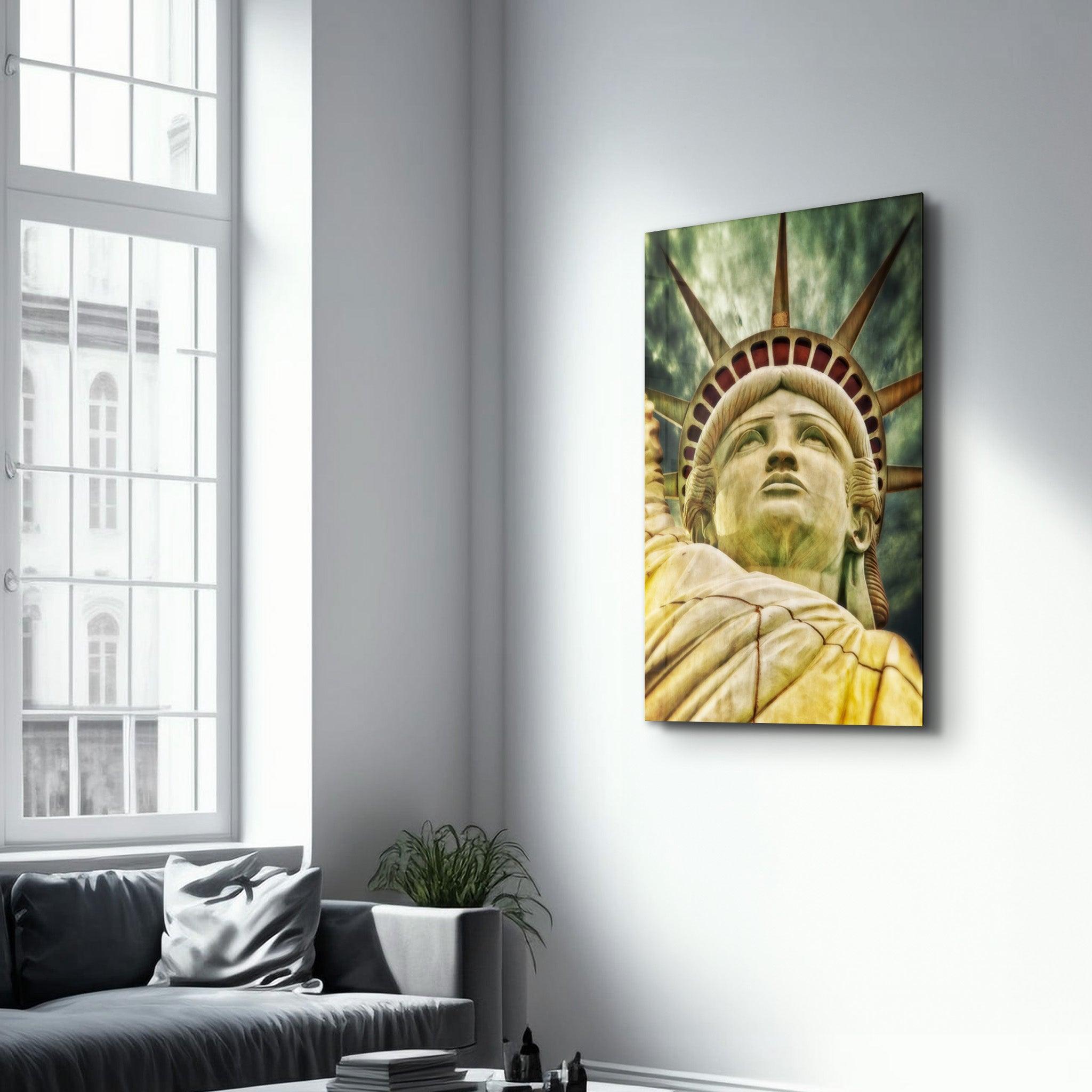 Statue of Liberty | Glass Wall Art - Artdesigna