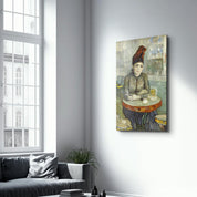 Vincent van Gogh's Agostina Segatori Sitting in the Café du Tambourin (1887–1888) | Glass Wall Art - Artdesigna