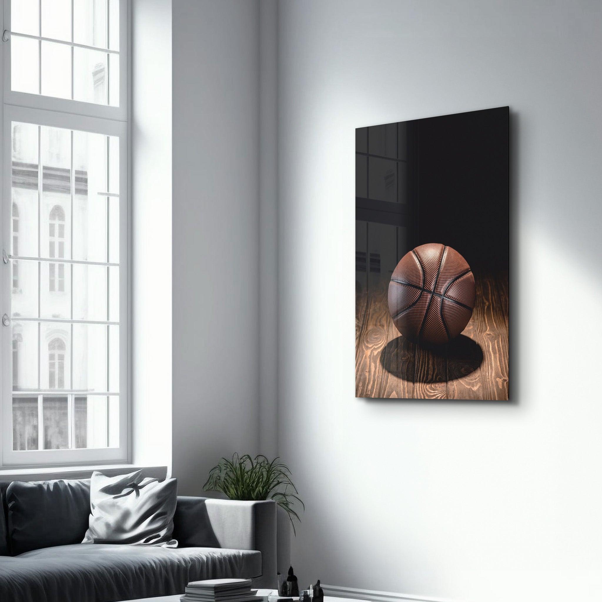 Basketball | Glass Wall Art - Artdesigna