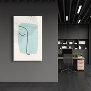 Abstract Shapes and Line V2 | Glass Wall Art - Artdesigna