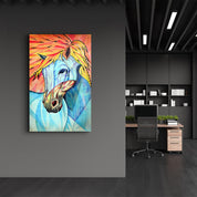 Cool Horse | Glass Wall Art - Artdesigna